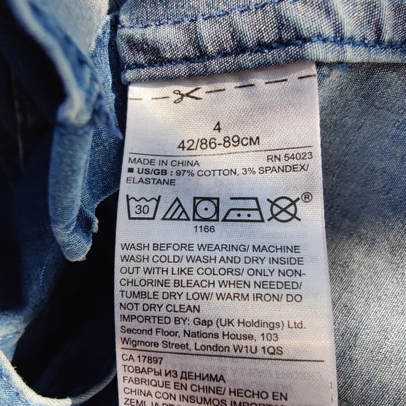 Banana Republic Fitted Riley Denim Bow Shirt - Size 4 - Picture 15 of 16